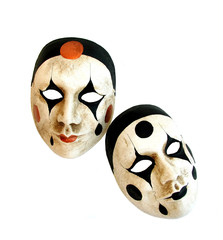 two venetian carnival masks
