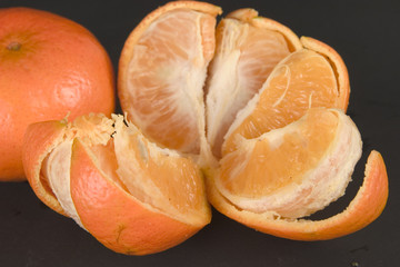 freshly peeled tangerine