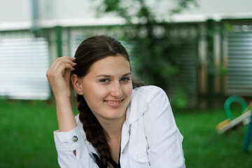 Fototapeta premium portrait of a smiling girl