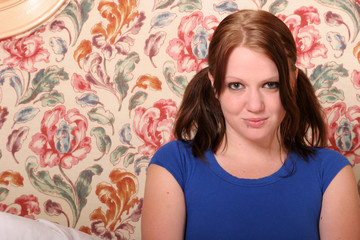 woman in pig tails
