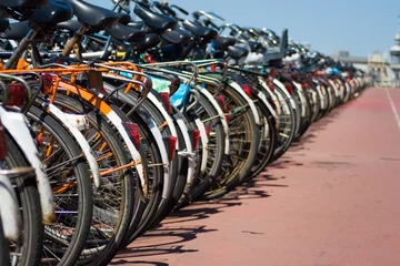 Plexiglas foto achterwand parked bikes © Yurok Aleksandrovich