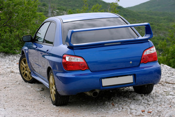 blue japanese car