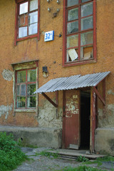 entrance of the slum dwelling