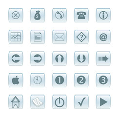 various aqua/glass style web buttons