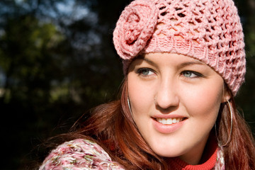 cute teenager in hat