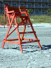 empty lifeguard chair