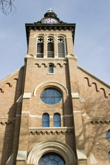 church front against the sky