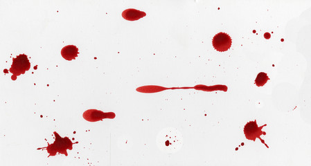 red drips and splatters