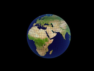 3d mesh of colour earth