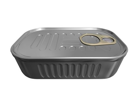 metallic sardine can isolated on white clip art preview