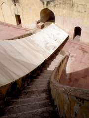 Fototapeta na wymiar stairway down a sundial