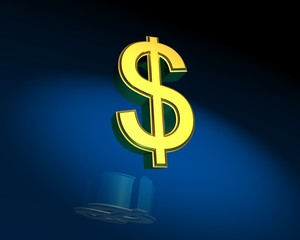 dollar symbol 3d sign