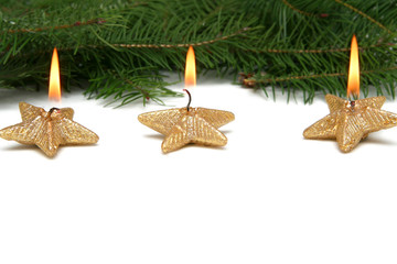 christmas star candles