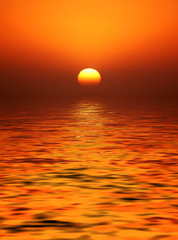 Fototapeta premium golden orb sunset