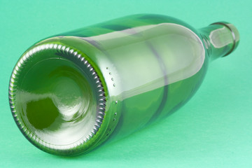 wine bottle on its side