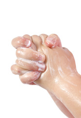 soapy hands