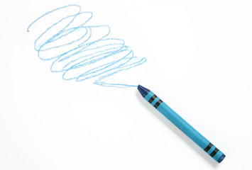 blue crayon scribble