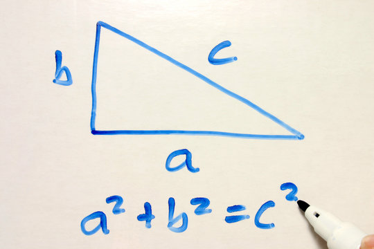 Pythagoras Equation On A Whiteboard