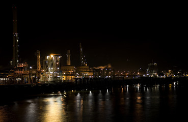 refinery at night 2