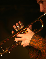 Naklejka premium trumpet player