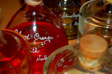 liqueurs orange,peche,fraise.....