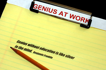 quotation from benjamin franklin on genius