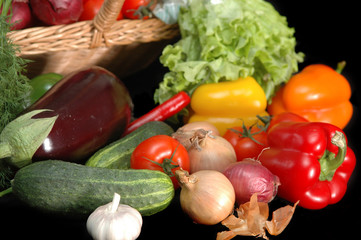 vegetables in the basket