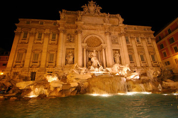 trevi fountain in rome.