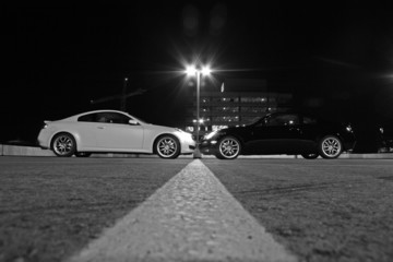black & white sport coupe