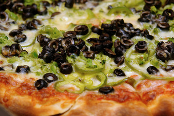 fresh baked pizza pie