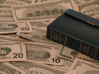 bible and currency