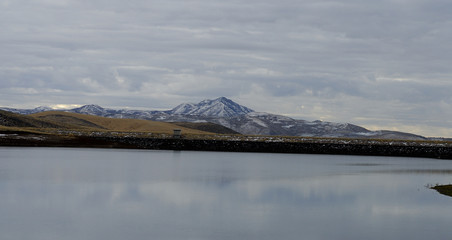 idaho reflections - devil's creek reservoir wide