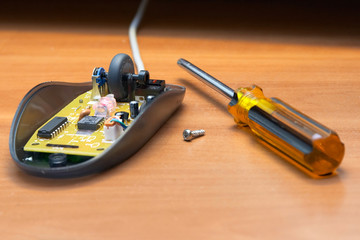 repair of the computer mouse.