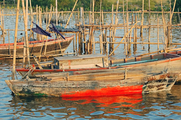 Fototapeta premium wooden boats