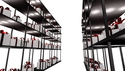 shelves of presents (mid side)