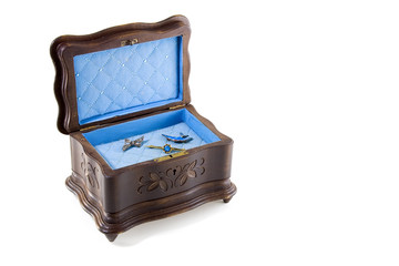 antique jewellery box open