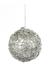 one silver christmas ball