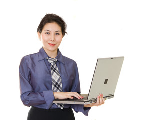 businesswoman with laptop