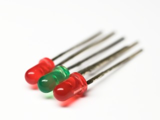 colored three light-emitting diodes
