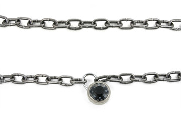 chain and combination lock