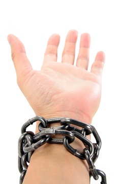 chain and hand