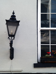 wall lamp and window