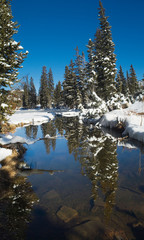 early winter in uinta mountains - lakes