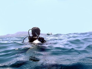waiting diver
