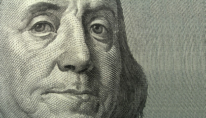 portrait of benjamin franklin with copyspase