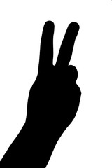 hand gesture silhouette