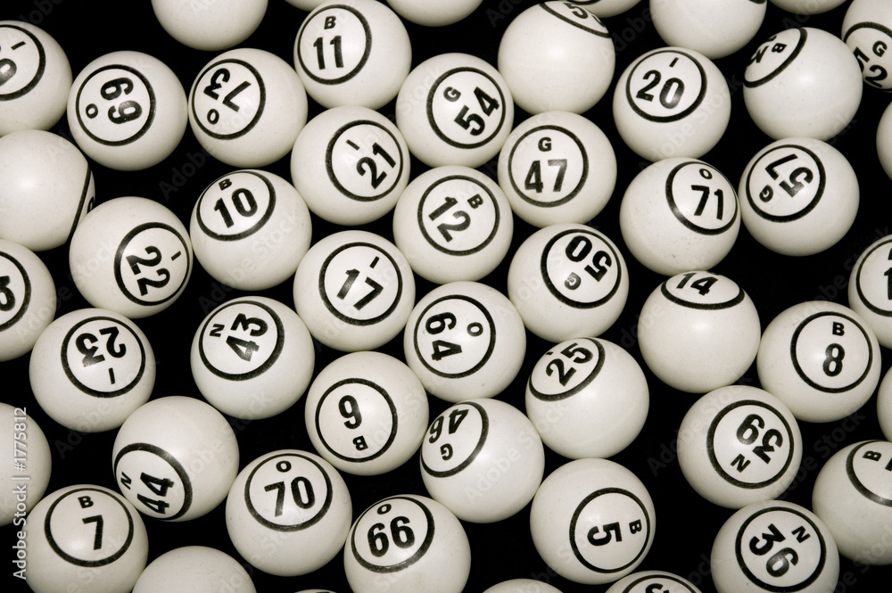 Wall mural bingo balls