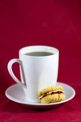 cup of coffee and biscuit