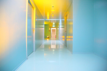 turquois hallway
