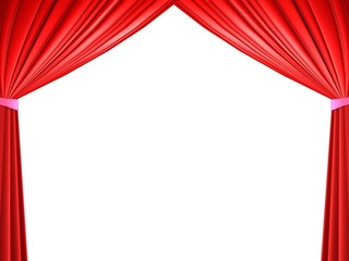 red curtains rideaux de theatre de scene détourage